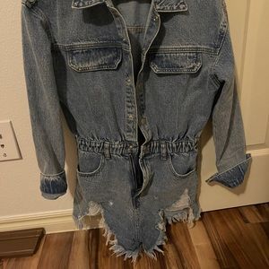 Denim romper